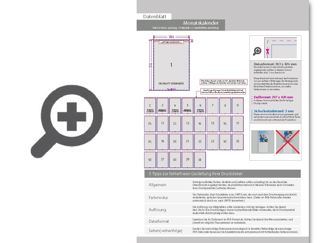 Product Bild monatskalender_mit_lochung_15_blatt_(12_monate_+_3_deckbl__tter)__beidseitig_bedruckt_4_4_farbig__din_a3_hoch_(297_x_420_mm)